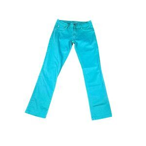DL1961 Turquoise Straight Leg Jeans‎ Stretch Denim Summer Casual